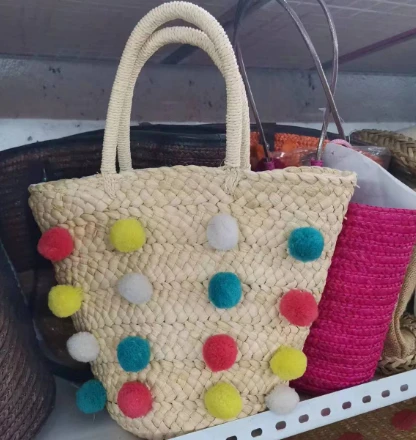 Voye boul kolore sak handmade pay
