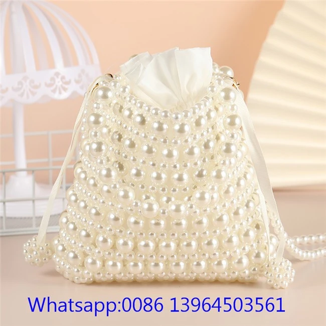 Faux Pearl valiz pou fanm