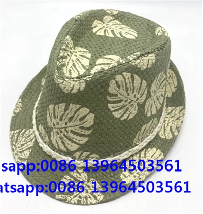 Fèy Palm Enprime Fedora Chapo Respirant