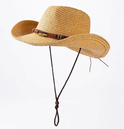 Wide Brim Gason Paille Beach Chapo