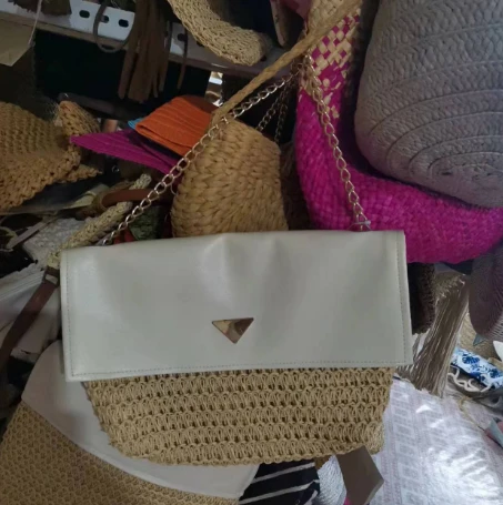 Gwo gwosè handmade fanm plaj sak