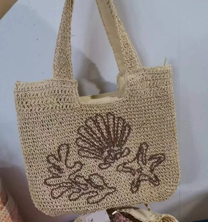 Papye Kwochè sak zepòl ak modèl brodery