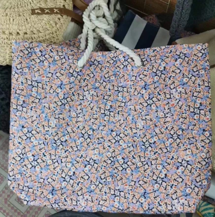 Modèl flè gwo plaj Tote fanm sak