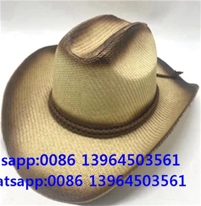 Unisex Jazz Style Paille Cowboy Chapo