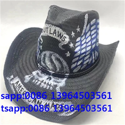 Gason Pattern Cowboy Hat Pou lavi chak jou