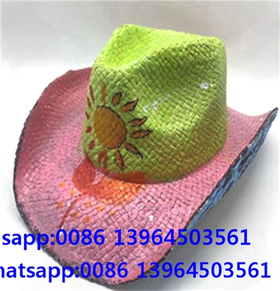 Handwoven papye pay solèy chapo ak penti