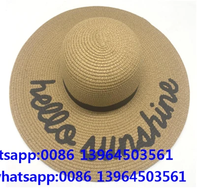 Broderie Big Brim Holiday Fanm Chapo