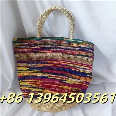 Handmade milti-koulè bokit rafya
