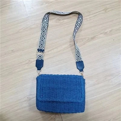 Blue Crossbody Paille Bag ak tep