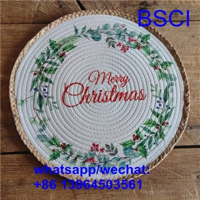 Nwèl Placemats ak jasent dlo