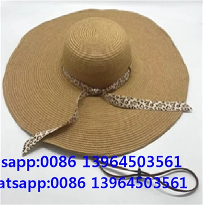 New Fashion Brim Fanm Solèy Chapo Ak kòd Van