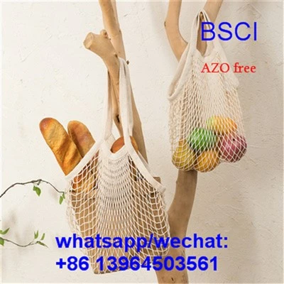 Organic koton fisèl Shopping Tote legim sak